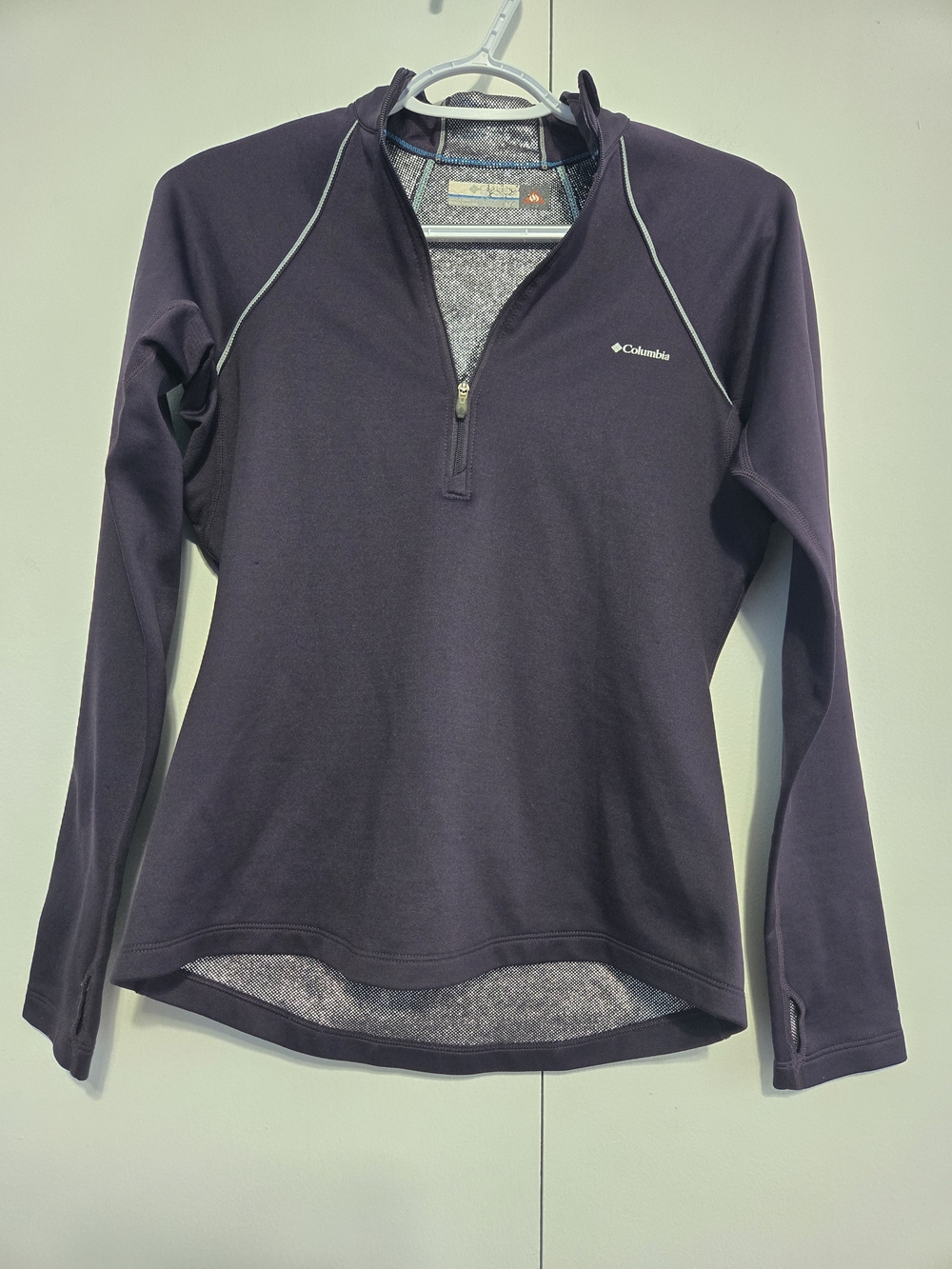 Columbia Omni-Wick Purple 1/4 Zip Pullover Top Small Activewear